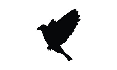 Flying American goldfinch bird Silhouette Design  And Vector Illustration. 