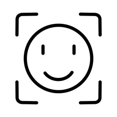 Face Recognition Biometric Identity Scan Icon Secure Digital Access Privacy Smart Phone Mobile App Verification User Login Unlock AI Technology