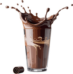 Chocolate Milk Splash Delight Refreshing Cocoa Beverage Bursting with Flavorful Goodness and Sweet Indulgence