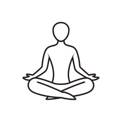 Fitness workout outline design on white background