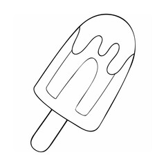 Frozen treat with dripping topping popsicle dessert