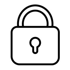 Secure Padlock Icon Digital Security Access Control Online Privacy Protected Data Network Internet System Symbol