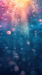Underwater Bubbles Light Rays
