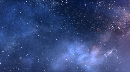 Fototapeta premium Silent Deep Space with Blue Starlight – Generative AI