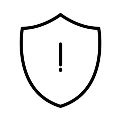 Security Shield Warning Alert Icon Cyber Threat Digital Risk Notification Data Vulnerability System Error Internet Security Breach Malware Prevention