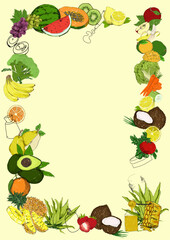 Fototapeta premium fruits and vegetables