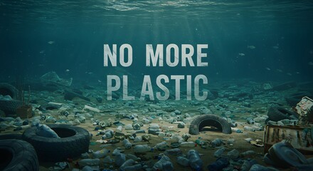 No More Plastic Underwater Pollution Awareness