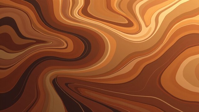 Warm Brown Swirling Liquid Marble
