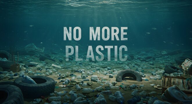 No More Plastic Underwater Pollution Awareness