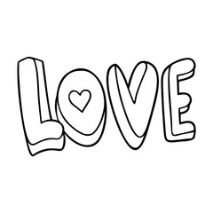 Obraz premium love line art design