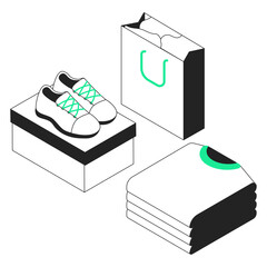 shopping item isometric illustration