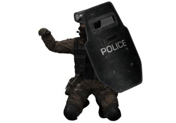 Swat police give command to friend