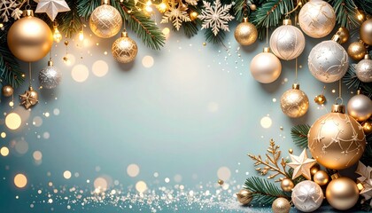 Festive holiday decorations winter wonderland image showcase cozy atmosphere close-up view christmas concept