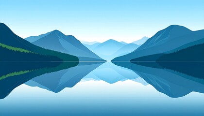 Serene Nordic Landscape Reflection