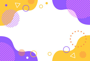 抽象的な幾何学模様のフレーム素材 おしゃれ はがきサイズ