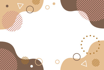 抽象的な幾何学模様のフレーム素材 おしゃれ はがきサイズ