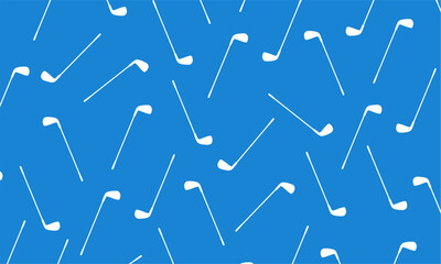 abstract golf club seamless pattern on blue background. Design of typography, banners and posters, advertising products. Vector illustration