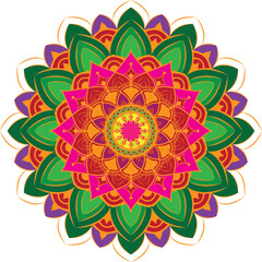 Indian traditional colorful mandala design vector