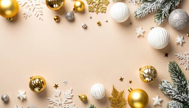Festive decoration setup holiday season image composition warm indoor environment aerial view christmas theme