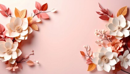 Captivating floral paper art arrangement creative studio high-quality visuals soft pastel background close-up view artistic expression for decor enthusiasts