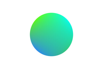 Gradient sphere with vibrant green, blue and cyan blend