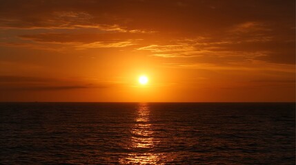 Obraz premium Romantic Evening Sunset over Water – Generative AI