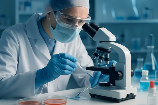 Stunning modern businesswoman confidently presenting financial data in a bright, open-plan office space