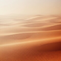 Golden Sand Dunes Desert Landscape at Sunset