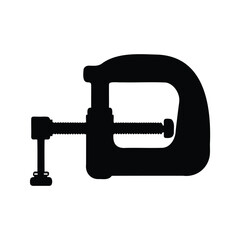 Silhouette of a CClamp Tool, a common woodworking and metalworking device