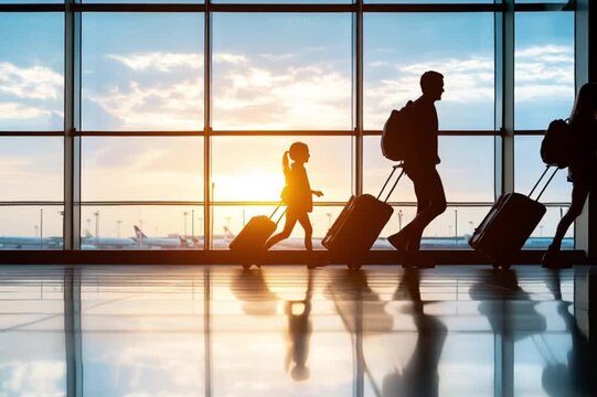 travel family, AI geneated video