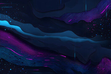 cyberpunk background with neon pink blue cyan and purple glow featuring glitches scanlines pixel distortion and corrupted circuits in a dark chaotic style