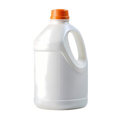 White Plastic Bottle with Orange Cap Packaging Design Mockup