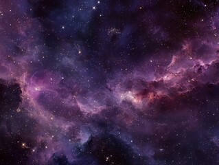 Fototapeta premium Ai generated image of vibrant purple and pink nebula with countless stars in the deep space