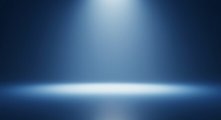 perspective floor backdrop blue room studio with light blue gradient spotlight backdrop background for display your product or artwork