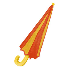 Closed Red and Yellow Umbrella autumn vibes