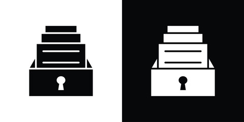 Archive icon vector illustration glyph style designs for web.