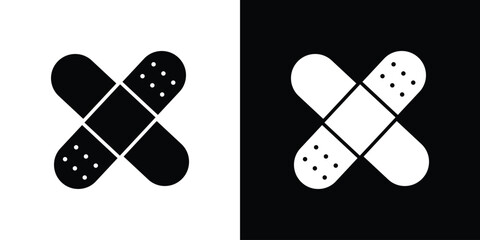 Band aid icon vector illustration glyph style designs for web.