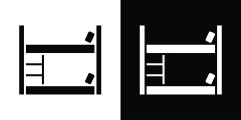 Bunk bed icon vector illustration glyph style designs for web.