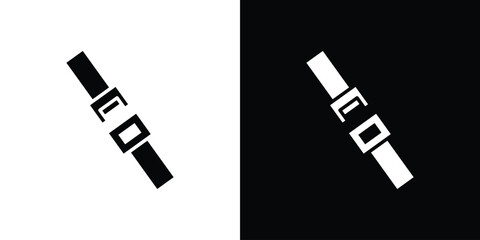 Car seat belt icon vector illustration glyph style designs for web.