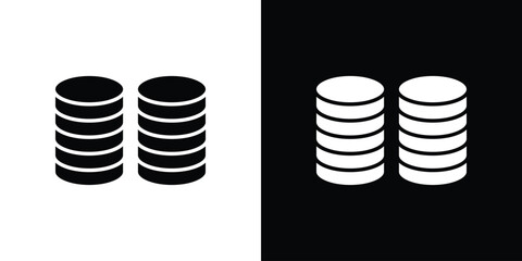 Coins stack icon vector illustration glyph style designs for web.