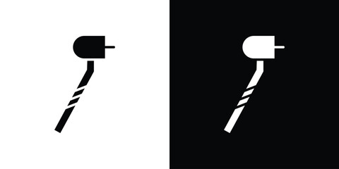 Dental drill icon vector illustration glyph style designs for web.