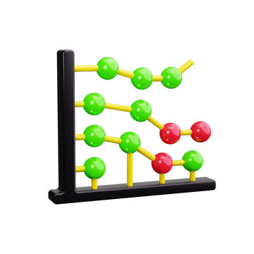 Scatter plot 3d render icons