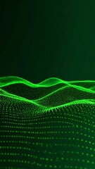 Obraz premium Abstract green digital landscape