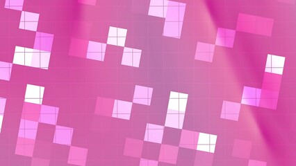 Prismatic Berry Navy Pixelated pink background with geometric squares and soft light creates a modern, abstract design element