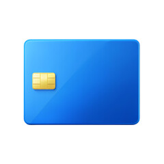 Blue Credit Card with Integrated Chip