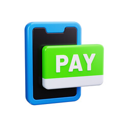 Mobile Payment 3d render icons
