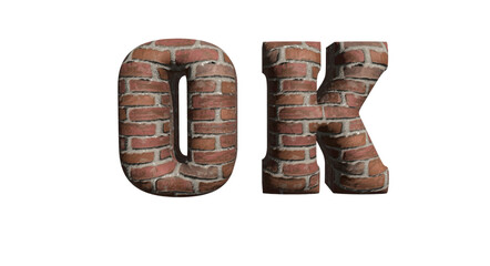 Colorful 3D Brick Logo Featuring a Cat Illustration with OK Symbol Integration
