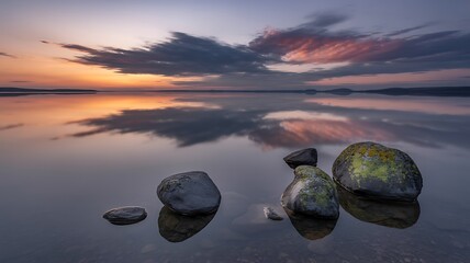 Sunset Lake Natural Landscape