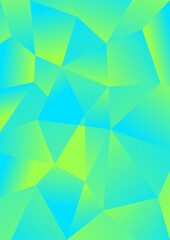 ブルーとグリーンのモザイク状の背景素材