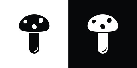 Mushroom icon vector illustration glyph style designs for web.